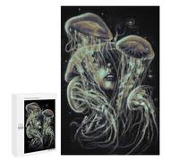 Jigsaw Puzzle 1000 PCS Jellyfish Art Print Jigsaw Puzzles for Teenagerss Hand Speed Race Fun Activities at Home Challenging Game And Family Play 1000 PCS