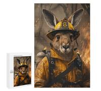 Jigsaw Puzzle 1000 PCS Kangaroo Firefighter Adult Puzzles Toy Wall Decor Birthday Present Deal As Gifts for The Whole Family 1000 PCS