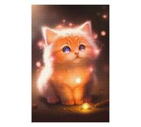 Jigsaw Puzzle 1000 PCS Kitty And Fireflies Puzzle for Adults Anti-Stress Toys Perfect Decoration Deal As Gifts for The Whole Family 1000 PCS