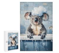 Jigsaw Puzzle 1000 PCS Koala Bath Time Jigsaw Puzzles for Teenagerss Hand Speed Race Fun Activities at Home Challenging Game And Family Play 1000 PCS