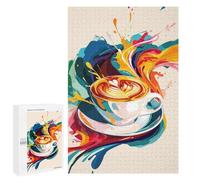 Jigsaw Puzzle 1000 PCS Latte Art Explosion Jigsaws for Adults Toy Wall Decor Pattern Assembly Deal As Gifts for The Whole Family 1000 PCS