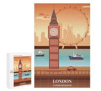 Jigsaw Puzzle 1000 PCS London City Scenery Jigsaws for Adults Toy Wall Decor Difficult Hard Unique Gifts for Birthday And Christmas 1000 PCS