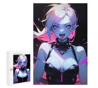 Jigsaw Puzzle 1000 PCS Mad Vampire Anime Girl Jigsaws for Adults Puzzle Birthday Present Difficult And Challenge Challenging Game Gifts 1000 PCS