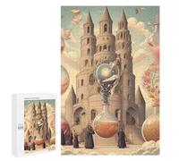 Jigsaw Puzzle 1000 PCS Magical Castle with Hourglasses Jigsaw Puzzles for Teenagerss Hand Speed Race Fun Activities at Home Challenging Game And Family Play 1000 PCS
