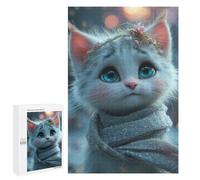 Jigsaw Puzzle 1000 PCS Magical Fairy Cat Crown Adult Jigsaw Puzzles Enhance Memory Parent-child Interaction Brainteaser Family Games 1000 PCS