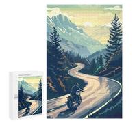 Jigsaw Puzzle 1000 PCS Mountain Motorcycle Adult Puzzles Toy Wall Decor Birthday Present Deal As Gifts for The Whole Family 1000 PCS