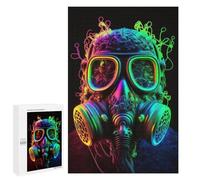 Jigsaw Puzzle 1000 PCS Neon Gas Mask Artwork-5 Jigsaws for Adults Anti-Stress Toys Staycation Kill Time Help The Brain Exercise 1000 PCS