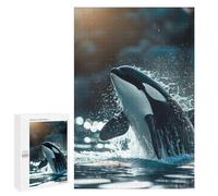 Jigsaw Puzzle 1000 PCS Orca Whale Killer Jigsaws for Adults Toy Wall Decor Pattern Assembly Deal As Gifts for The Whole Family 1000 PCS