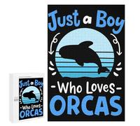 Jigsaw Puzzle 1000 PCS Orcas Whales Orca Lover Re Jigsaws for Adults Toy Wall Decor Pattern Assembly Deal As Gifts for The Whole Family 1000 PCS