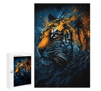 Jigsaw Puzzle 1000 PCS Painted Tiger Majesty Jigsaws for Adults Anti-Stress Toys Staycation Kill Time Help The Brain Exercise 1000 PCS