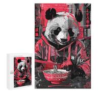 Jigsaw Puzzle 1000 PCS Panda Ramen Japanese Street Art Jigsaws for Adults Toy Wall Decor Pattern Assembly Deal As Gifts for The Whole Family 1000 PCS