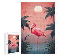 Jigsaw Puzzle 1000 PCS Pink Tropical Flamingo 02 Jigsaws for Adults Toy Wall Decor Pattern Assembly Deal As Gifts for The Whole Family 1000 PCS