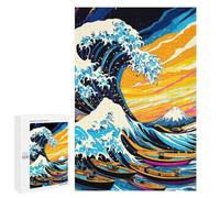 Jigsaw Puzzle 1000 PCS Pop Art Vision of The Great Wave of Kanagawa Jigsaws for Adults Toy Wall Decor Pattern Assembly Deal As Gifts for The Whole Family 1000 PCS