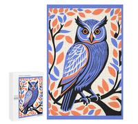 Jigsaw Puzzle 1000 PCS Purple Aesthetic Owl Puzzles for Teenagerss Stress Reliever Educational Challenge Unique Birthday And Gifts 1000 PCS