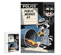 Jigsaw Puzzle 1000 PCS Raccoon Public Menace Comic Jigsaws for Adults Toy Wall Decor Pattern Assembly Deal As Gifts for The Whole Family 1000 PCS