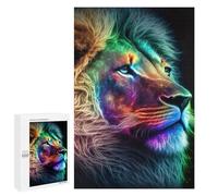Jigsaw Puzzle 1000 PCS Rainbow Lion Portrait Jigsaws for Adults Toy Wall Decor Difficult Hard Unique Gifts for Birthday And Christmas 1000 PCS