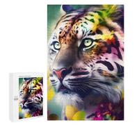 Jigsaw Puzzle 1000 PCS Rainbow Tiger Wildlife Jigsaws for Adults Toy Wall Decor Pattern Assembly Deal As Gifts for The Whole Family 1000 PCS