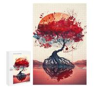 Jigsaw Puzzle 1000 PCS Red Cherry Blsooms Adult Puzzles Toy Wall Decor Birthday Present Deal As Gifts for The Whole Family 1000 PCS