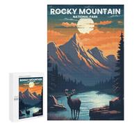 Jigsaw Puzzle 1000 PCS Rocky Mountain Jigsaws for Adults Toy Wall Decor Pattern Assembly Deal As Gifts for The Whole Family 1000 PCS