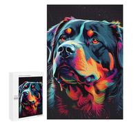 Jigsaw Puzzle 1000 PCS Rottweiler Colorful Dog Jigsaws for Adults Toy Wall Decor Pattern Assembly Deal As Gifts for The Whole Family 1000 PCS