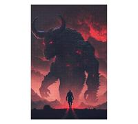 Jigsaw Puzzle 1000 PCS Silhouette Facing Giant Monster Puzzle for Adults Anti-Stress Toys Perfect Decoration Deal As Gifts for The Whole Family 1000 PCS