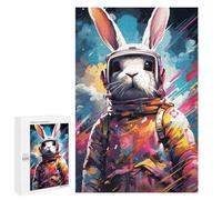 Jigsaw Puzzle 1000 PCS Space Bunny Adventure -2 Adult Jigsaw Puzzles Enhance Memory Parent-child Interaction Brainteaser Family Games 1000 PCS