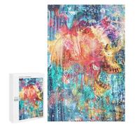 Jigsaw Puzzle 1000 PCS Splatter Skull Puzzles for Teenagerss Stress Reliever Educational Challenge Unique Birthday And Gifts 1000 PCS