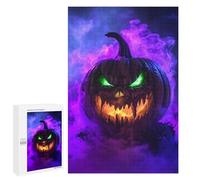 Jigsaw Puzzle 1000 PCS Spooky Halloween Pumpkin Adult Jigsaw Puzzles Enhance Memory Parent-child Interaction Brainteaser Family Games 1000 PCS