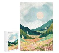 Jigsaw Puzzle 1000 PCS Spring Flower Vista Jigsaws for Adults Puzzle Birthday Present Difficult And Challenge Challenging Game Gifts 1000 PCS