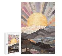 Jigsaw Puzzle 1000 PCS Sunrise Over Mountains Jigsaws for Adults Anti-Stress Toys Staycation Kill Time Help The Brain Exercise 1000 PCS