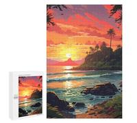 Jigsaw Puzzle 1000 PCS Sunset Beach Paradise -1 Jigsaws for Adults Toy Wall Decor Difficult Hard Unique Gifts for Birthday And Christmas 1000 PCS