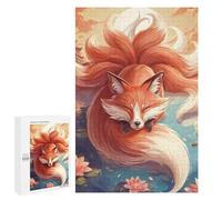 Jigsaw Puzzle 1000 PCS Sunset Nine Tailed Fox Jigsaw Puzzles for Teenagerss Hand Speed Race Fun Activities at Home Challenging Game And Family Play 1000 PCS