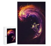 Jigsaw Puzzle 1000 PCS Surfing Through Cosmic Waves Puzzles for Teenagerss Stress Reliever Educational Challenge Unique Birthday And Gifts 1000 PCS