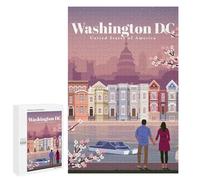 Jigsaw Puzzle 1000 PCS Travel to Washington DC Jigsaws for Adults Toy Wall Decor Pattern Assembly Deal As Gifts for The Whole Family 1000 PCS