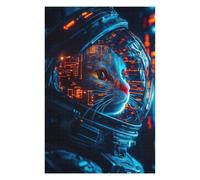 Jigsaw Puzzle 1000 PCS Visionary Cat Astronaut Jigsaw for Adults Toy Wall Decor Staycation Kill Time Unique Birthday And Gifts 1000 PCS