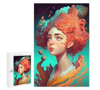 Jigsaw Puzzle 1000 PCS Whimsical Fire Spirit Portrait Jigsaws for Adults Toy Wall Decor Difficult Hard Unique Gifts for Birthday And Christmas 1000 PCS