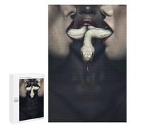 Jigsaw Puzzle 1000 PCS White Snake of Woman Month Jigsaws for Adults Puzzle Birthday Present Difficult And Challenge Challenging Game Gifts 1000 PCS