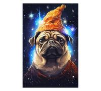 Jigsaw Puzzle 1000 PCS Wizard Pug Cute Pixel Art Jigsaw for Adults Toy Wall Decor Staycation Kill Time Unique Birthday And Gifts 1000 PCS