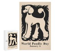 Jigsaw Puzzle 1000 PCS World Poodle Day Jan 6 Jigsaw Puzzles for Teenagerss Hand Speed Race Fun Activities at Home Challenging Game And Family Play 1000 PCS