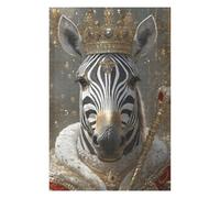 Jigsaw Puzzle 1000 PCS Zebra King Jigsaw for Adults Toy Wall Decor Staycation Kill Time Unique Birthday And Gifts 1000 PCS
