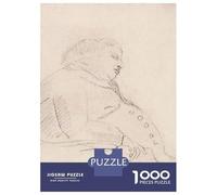 Jigsaw Puzzle 1000 Pencil Sketch of A Man Adult Jigsaw Puzzle Brain Teaser Game Precision Cutting Unique Gifts for Birthday And Christmas 70x50cm/1000pcs