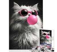Jigsaw Puzzle 1000 Persian Cat Bubblegum Puzzles for Teenagers Analysis And Logic Wishlist with Santa Claus Birthday And Unique Gifts (38x26cm)