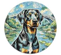 Jigsaw Puzzle 1000 Piece 1000pcs (67.5x67.5cm) for Adults Dobie Dog Challenging & Educational Art Animal Cute Pets Educational Games Cardboard Challenge