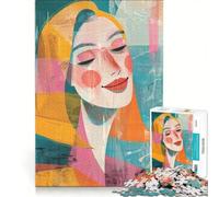 Jigsaw Puzzle 1000 Piece A Happy Blond Woman, Hands-on Game, Train Your Brain And Hands, Unique Birthday And Xmas Gifts 50x75cm