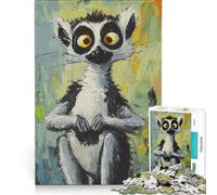 Jigsaw Puzzle 1000 Piece A Lemur, Hands-on Game, Train Your Brain And Hands, Unique Birthday And Xmas Gifts 50x75cm
