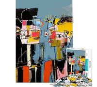 Jigsaw Puzzle 1000 Piece Abstract Duo Cubism Style Practical Game Addictive Toys to Cultivate Patience Art Work Gifts Home Decoration (Size 38x52cm)