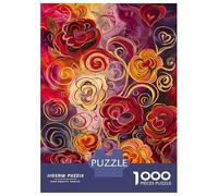 Jigsaw Puzzle 1000 Piece Abstract Rose Painting Puzzles for Adults Brain Teaser Game But Fun And Humorous Deal As Gifts for The Whole Family 38x26cm/1000pcs