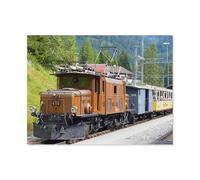 Jigsaw Puzzle 1000 Piece，Albula Adventure Train of the Rhaetian Railway with the Crocodile Locomotive，Classic Puzzle Adult Puzzle DIY Kit Paper Toy Unique Gift Modern Home Decor（50x70cm）-AO15