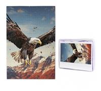 Jigsaw Puzzle 1000 Piece An eagle flies over Puzzles for Adults Custom Puzzles from Photos Personalized Picture Wooden Puzzle Gifts for Family Wedding Birthdays Anniversaries
