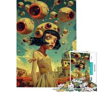 Jigsaw Puzzle 1000 Piece Anime Retro Futurist Girl Help The Brain Exercise Stress Reliever Hands-on Game Suitable for People Aged 14 And Above (38x26cm)